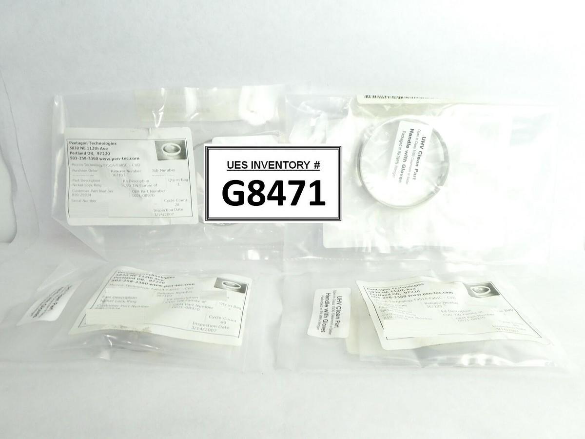 Refurbished AMAT Applied Materials 0021-08970 Nickel Lock Ring Reseller Lot of 4 Refurbished