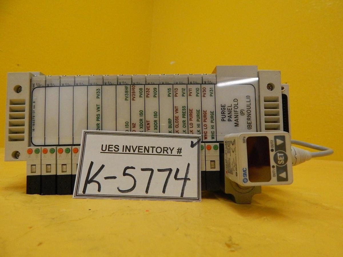 Used SMC US5200 13-Port Pneumatic Manifold ARM2000 ISE40-01-22 Used Working