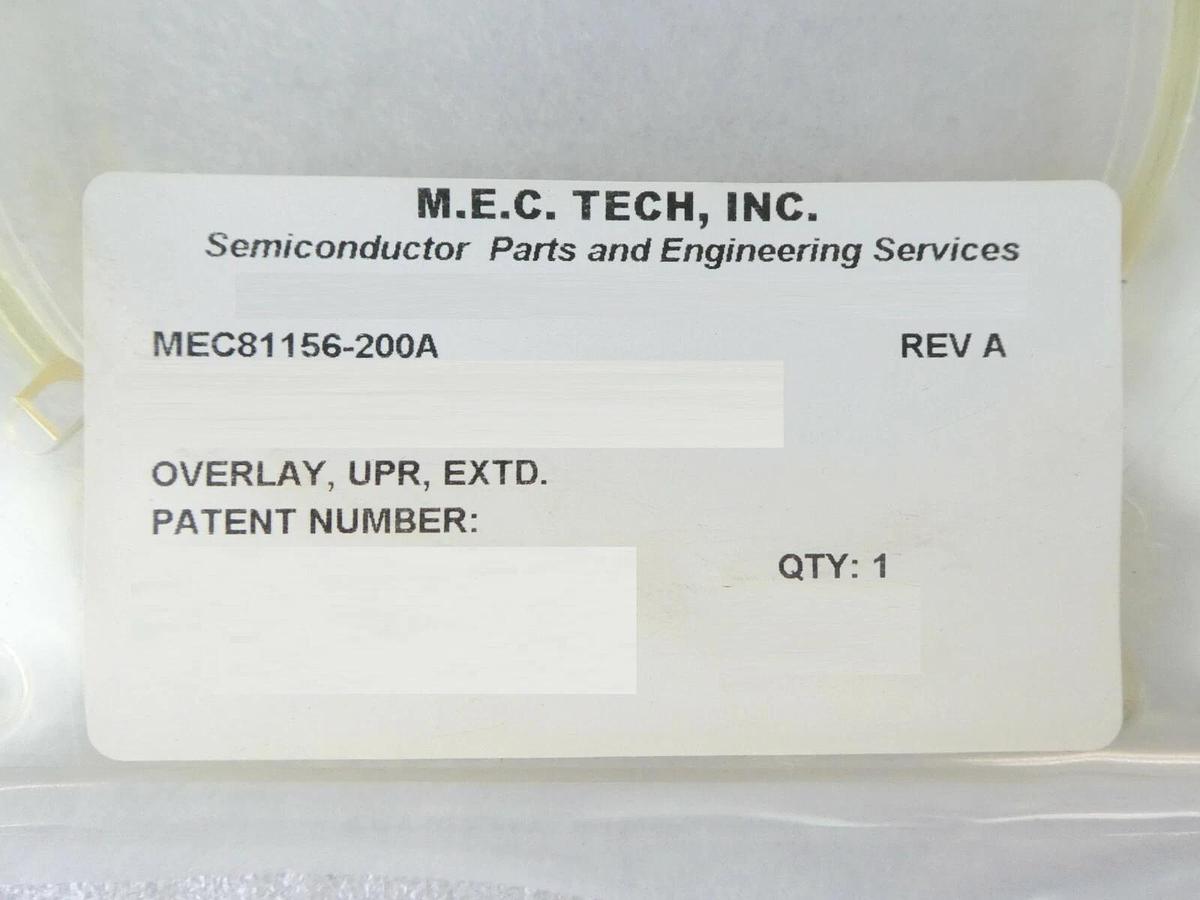 M.E.C. Tech MEC81156-200A Extended Lower Overlay Lot of 10 AMAT 0020-01060 New