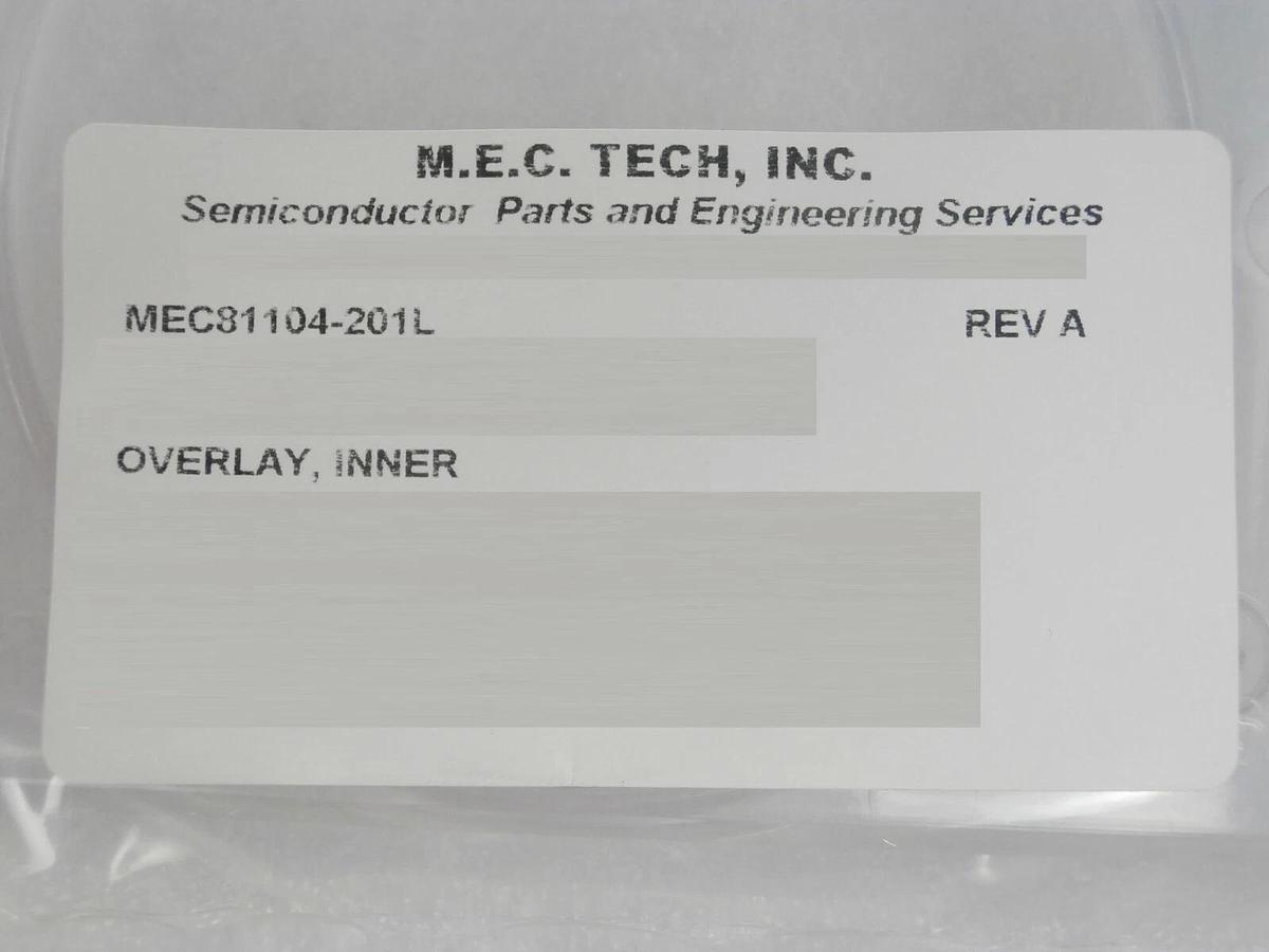 M.E.C. Tech MEC81104-201L Inner Overlay AMAT Applied Materials Lot of 12 New