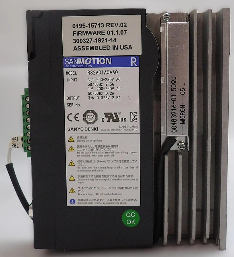 Sanyo Denki RS2A01A0AA0 AC Servo Amplifier SANMOTION R Lot of 2 New