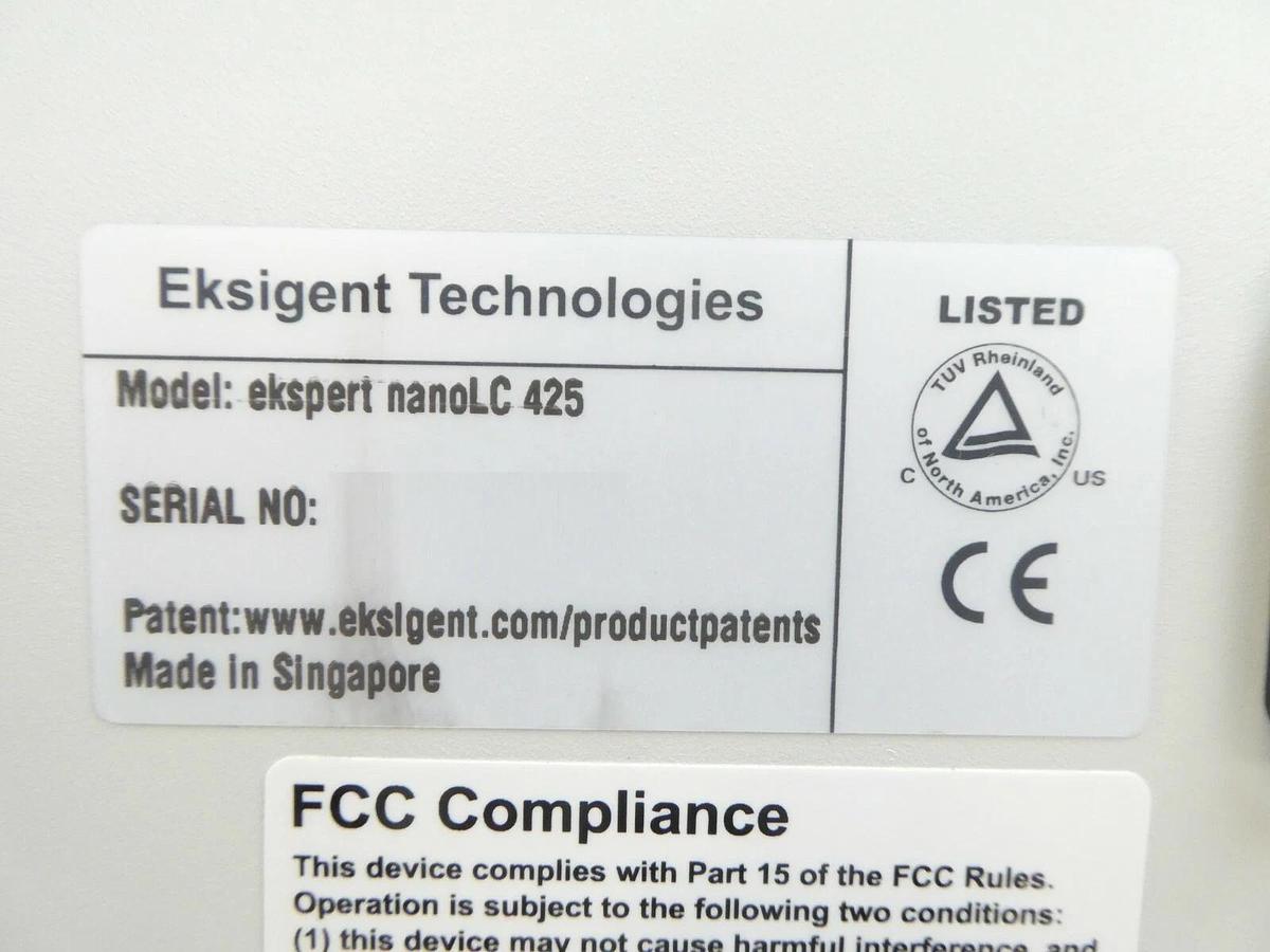 Used Eksigent Technologies ekspert nanoLC 425 Syringe Pump 5057622 5059134 Surplus