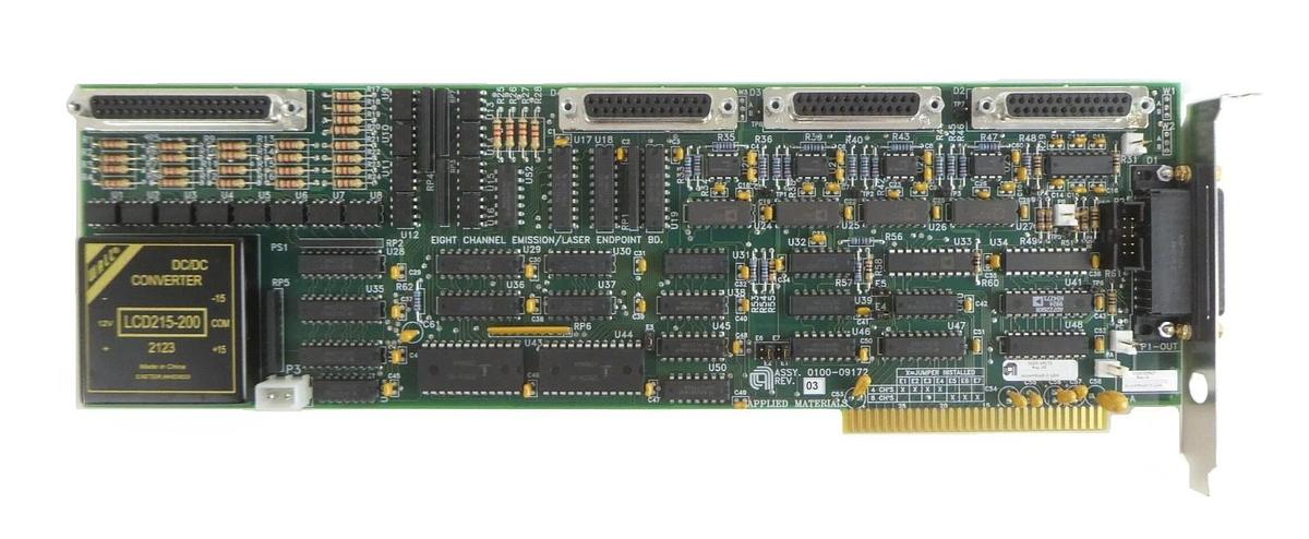 Used AMAT Applied Materials 0010-09567 8 Channel Emission/Laser Endpoint PCB Working