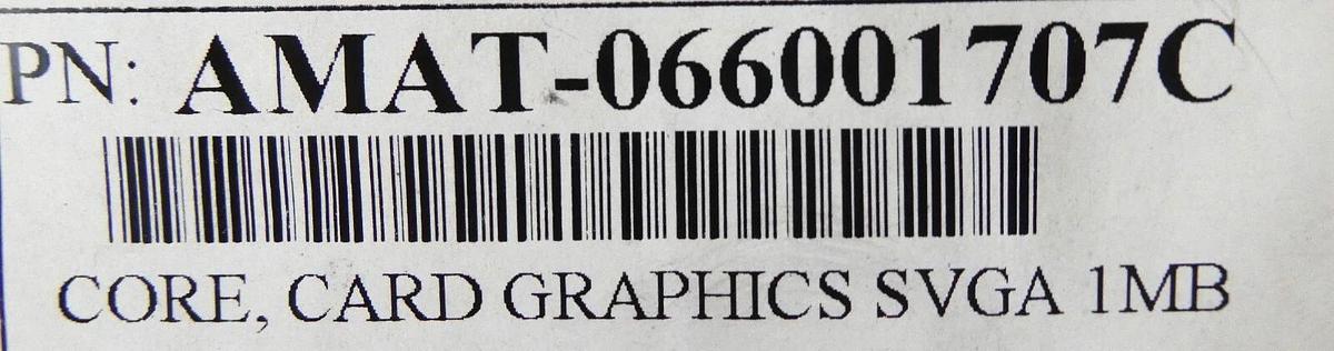 Used Texas Microsystems 23595 Graphics Card SVGA 1MB AMAT 0660-01707 PCB Working