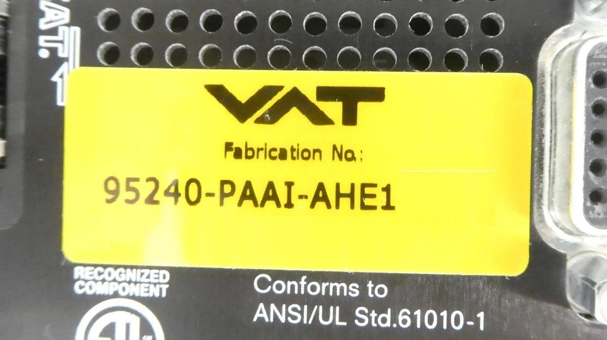 Used VAT 95240-PAAI-AHE1 Butterfly Valve Integrated Pressure Controller Untested