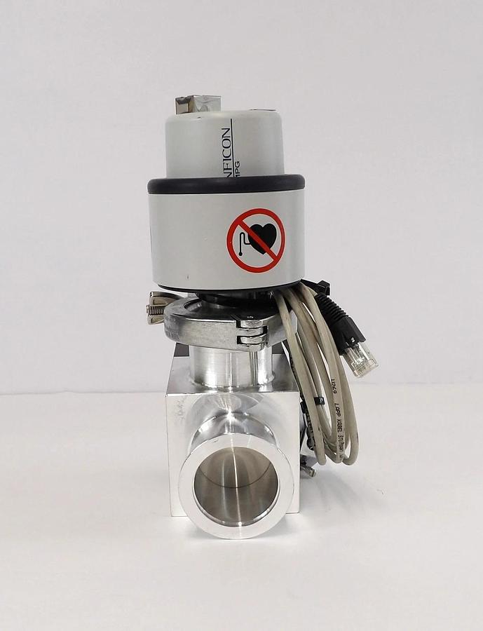 Used VAT 21632-KA11-AAE2 Pneumatic Angle Valve with Inficon 351-011 MPG400 Working