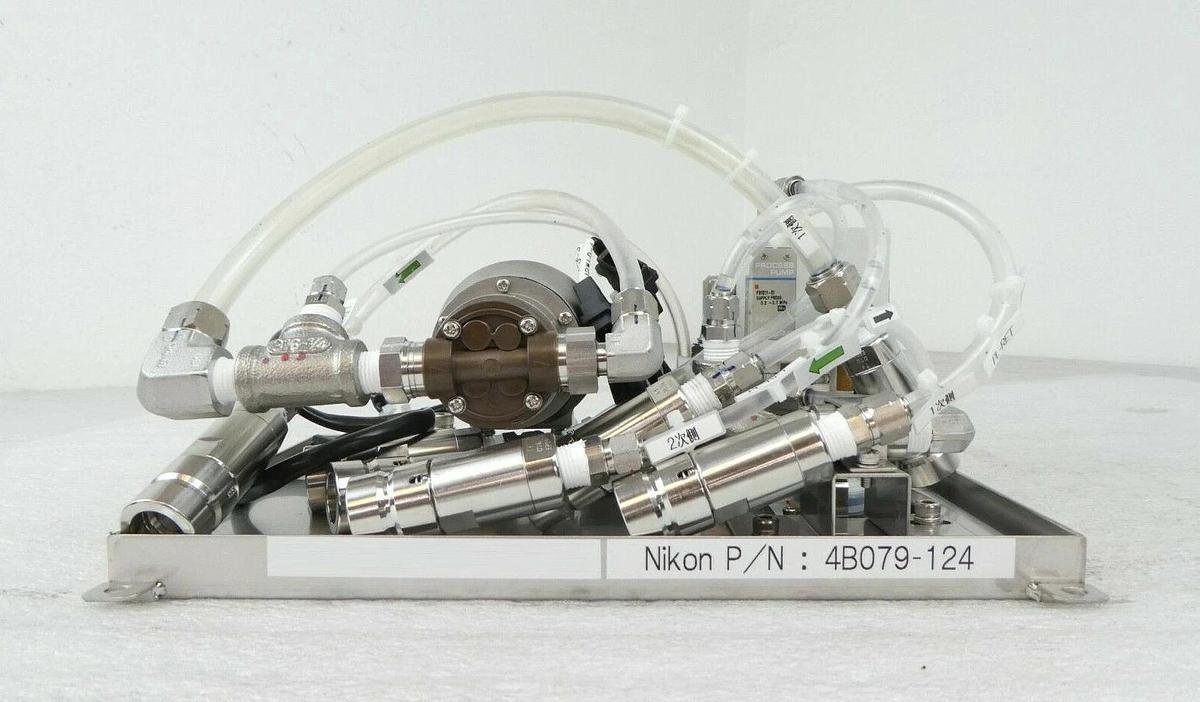 Used Nikon 4B079-124 Process Pump Manifold Assembly NSR FX-601F Working Surplus