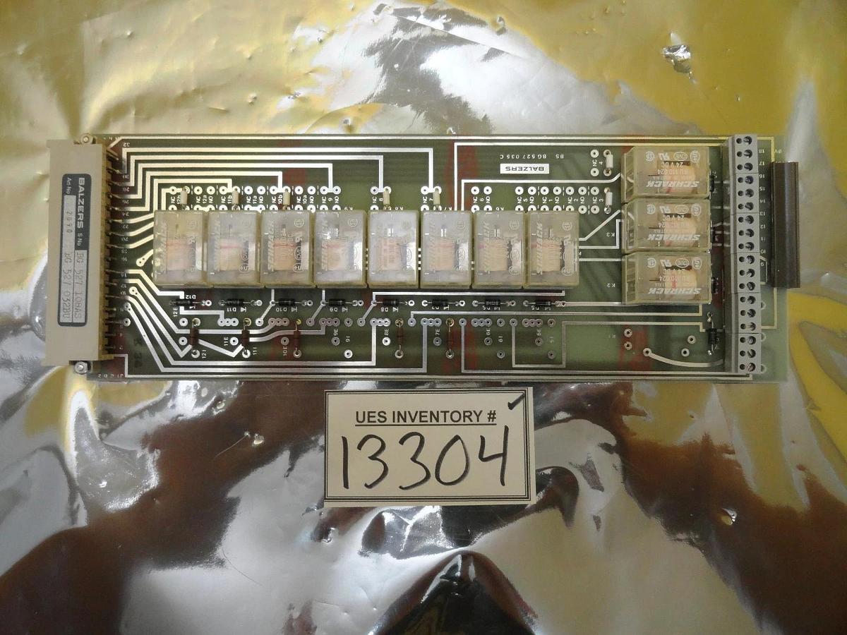 Used Balzers BG 527 032 BU 24V Relay PCB Card BG 527 108 AS Used Working