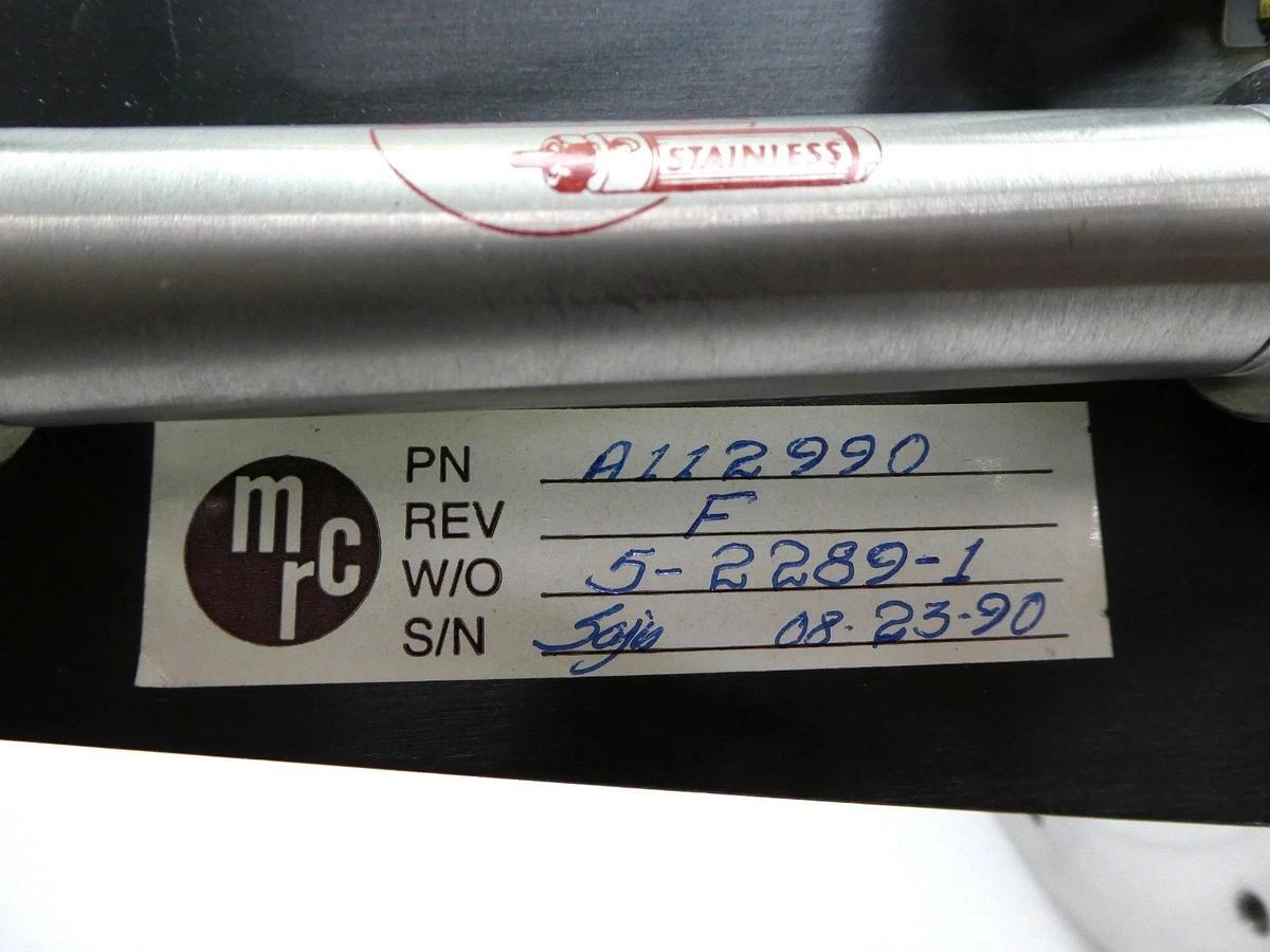 Used MRC Materials Research A112990 Throttle Valve Assembly Rev. F Eclipse Star Used