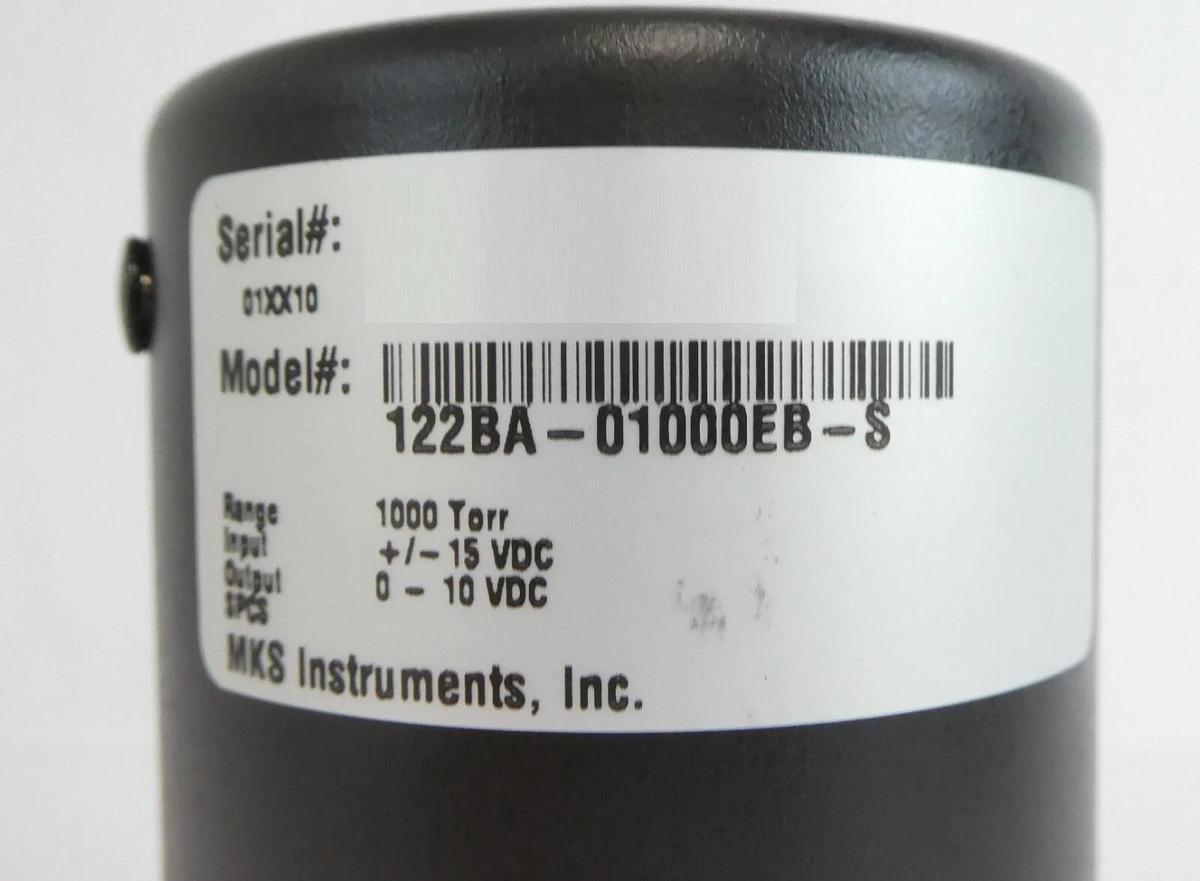 MKS Instruments 122BA-01000EB-S Baratron Pressure Transducer Type 122B New