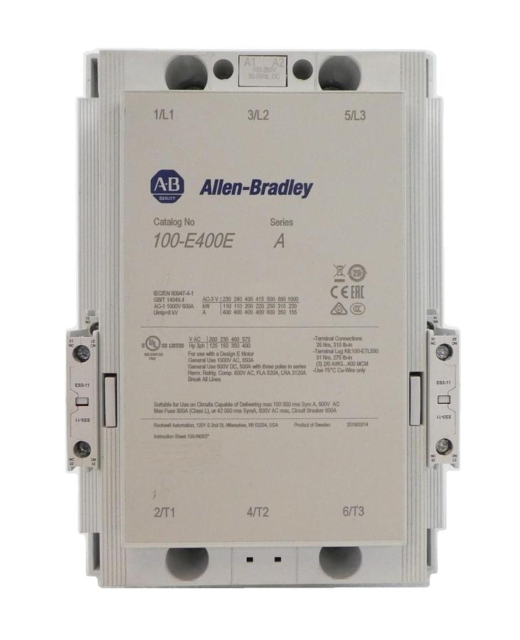 Used AB Allen-Bradley 100-E400E 3-Pole Contactor Series A 100-ES3-11 Working