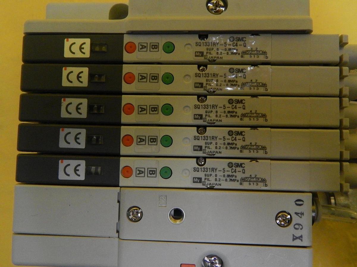 Used TEL Tokyo Electron I/O Chamber 5-Port Manifold SMC SQ1331RY-5-C4-Q PR300Z Used
