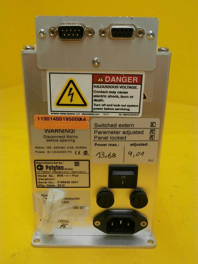 Used Polytec BVS-II-Plus Wontan Flash Stroboscope KLA-Tencor 11301400195000 Used