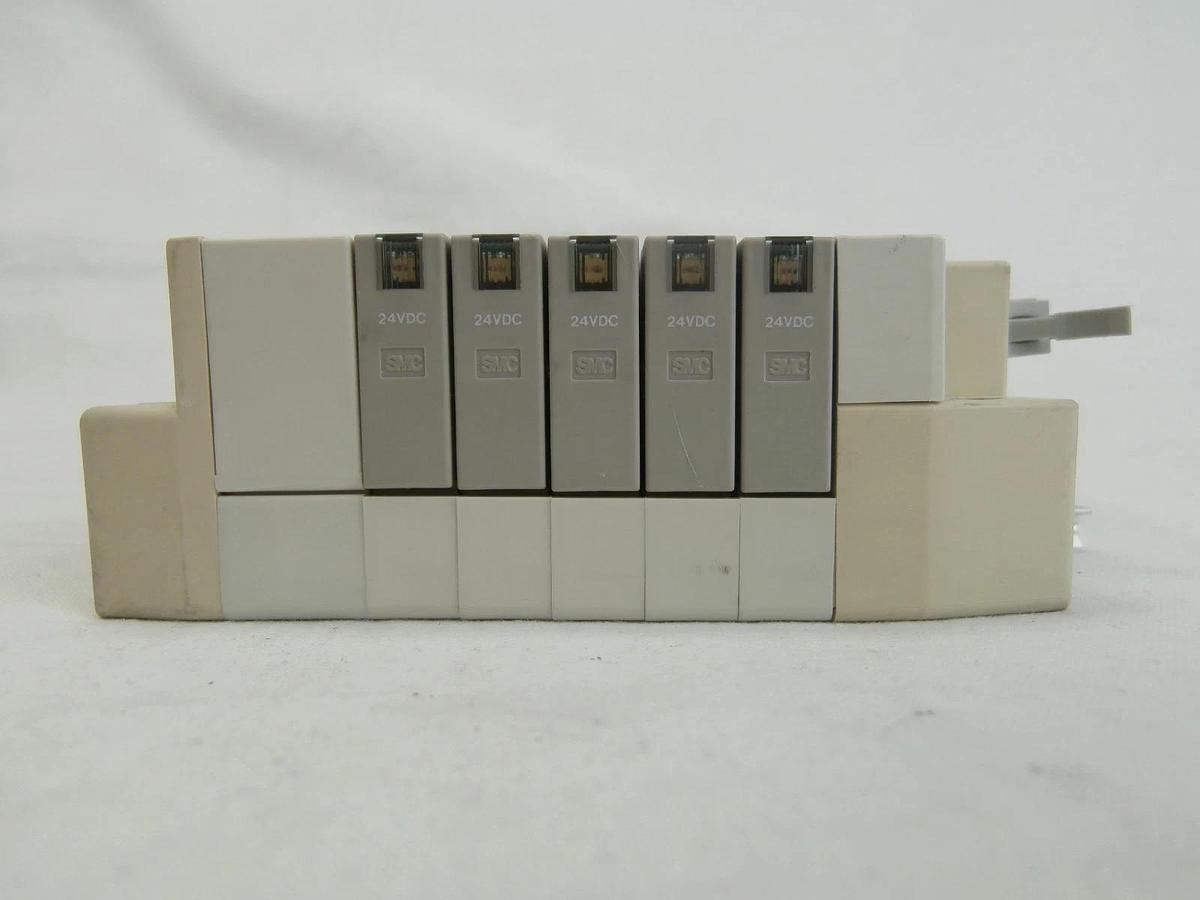 Used SMC 5-Port Pneumatic Manifold Lot of 2 TEL Tokyo Electron 3D80-000053-V1 Used