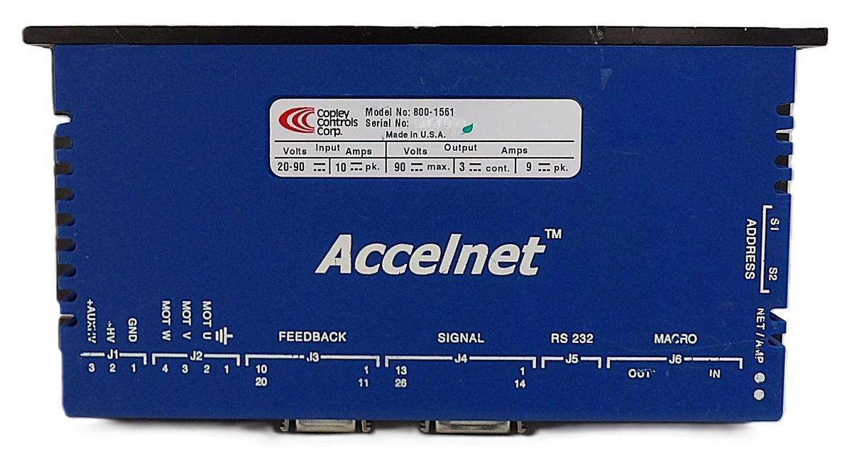 Used Copley Controls 800-1561 Servo Motor Controller Accelnet Working
