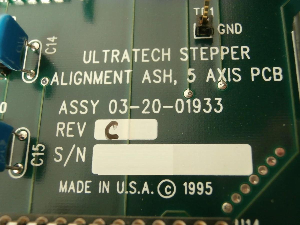 Used Ultratech Stepper 03-20-01933 5 Axis ASH Alignment VME PCB Card 4700 Titan Used