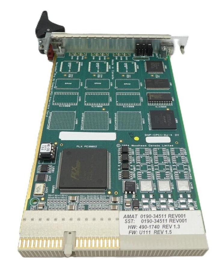 Used SST Woodhead DNP-CPCI-3U-4 DeviceNet Scanner PCB Card AMAT 0190-34511 Working