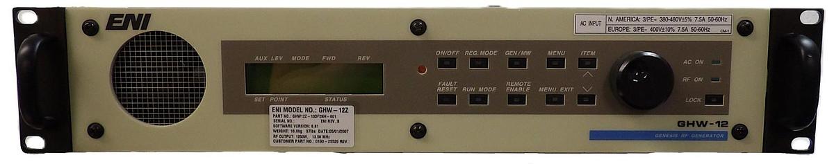 Used GHW-12Z Genesis ENI Power Systems GHW12Z-13DF2NH-001 RF Generator Working