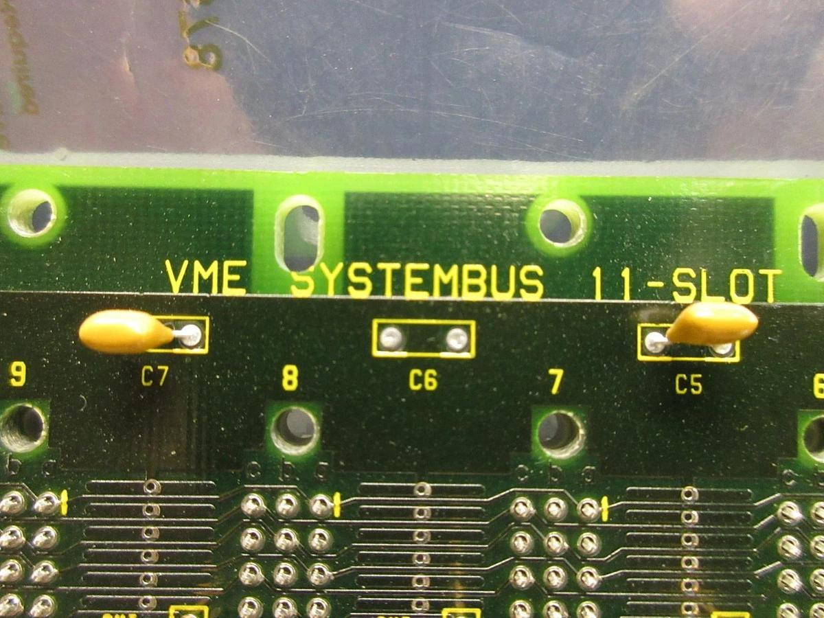 Used Schroff 60800-381 VME 11-Slot Backplane Board PCB with 60800-370 Ultratech 4700