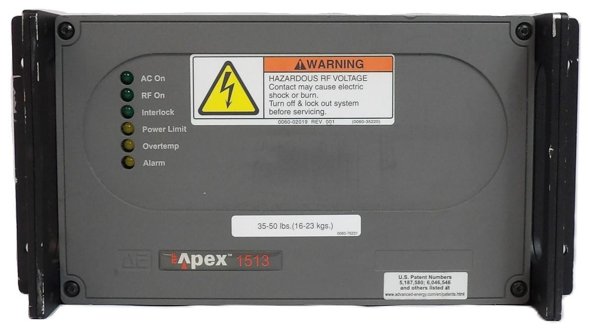 Used Apex 1513 AE Advanced Energy Unmarked RF Generator AMAT Working