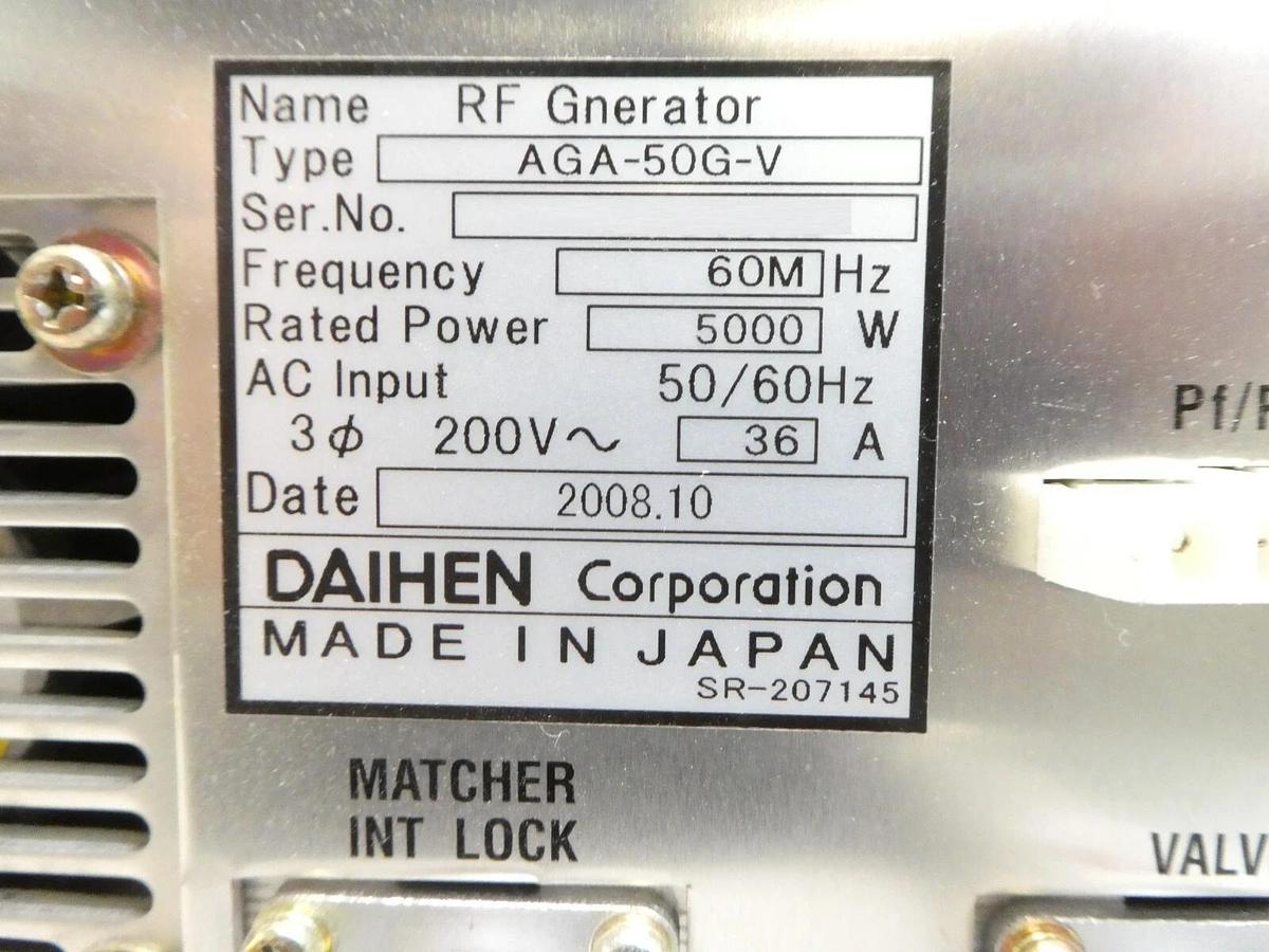 Used Daihen AGA-50G-V RF Power Generator 5000 Watt TEL 3D39-000005-V1 Working