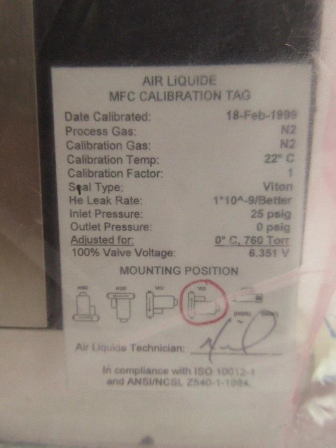 Refurbished UNIT Instruments UFC-1100 Mass Flow Controller 1 SLM N2 Refurbished