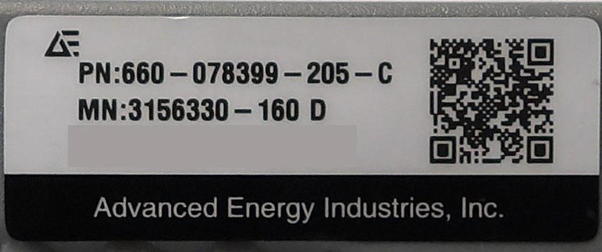 Used Paramount 3013 AE Advanced Energy 3156330-160 RF Generator 660-078399-205 As-Is