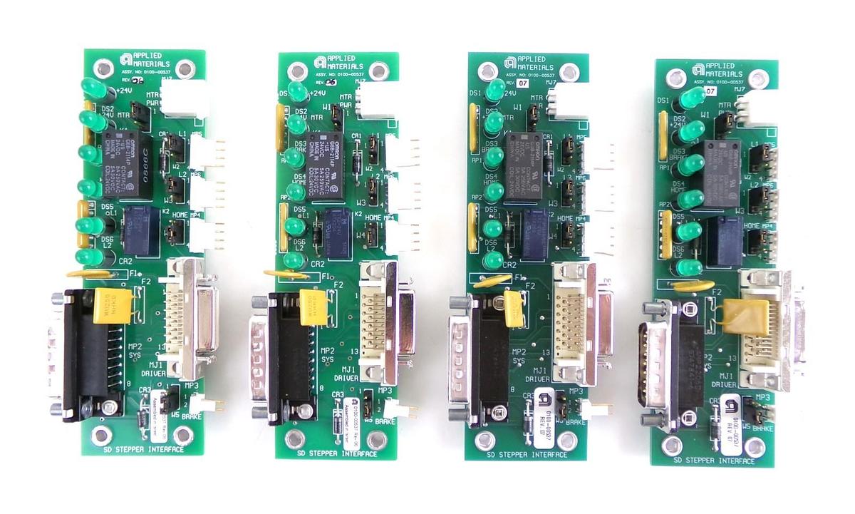 Used AMAT Applied Materials 0100-00537 SD Stepper Interface PCB Reseller Lot of 4
