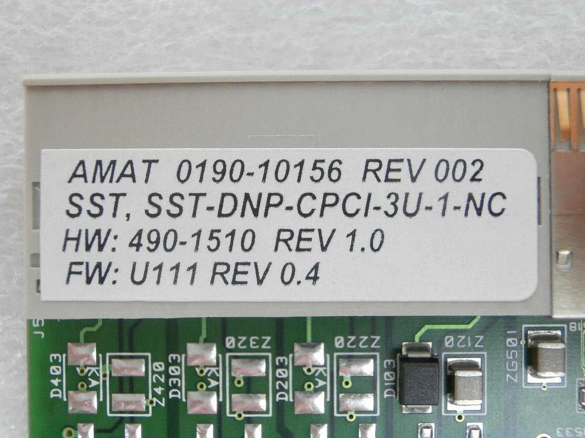 Used SST Woodhead SST-DNP-CPCI-3U-1-NC DeviceNet PCB Card AMAT 0190-10156 Working