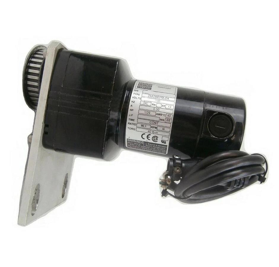 Used Bodine Electric 24A2BEPM-D4 DC Gearmotor Loader Assembly Veeco 1201 Working