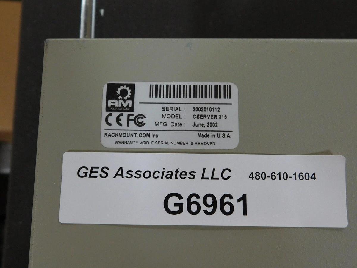 Used RACKMOUNT CSERVER 315 Rack Mounted Server for 7800 Series EPI Reactors