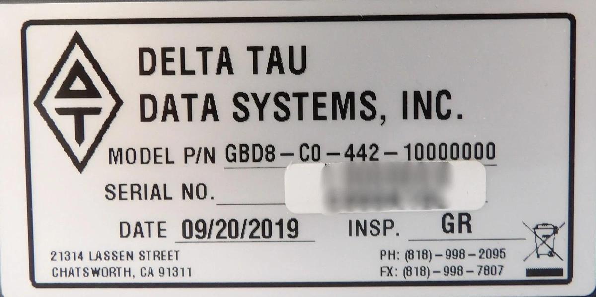 Used Delta Tau Data Systems GBD8-C0-442-10000000 8-Axis Servo Drive Working Surplus