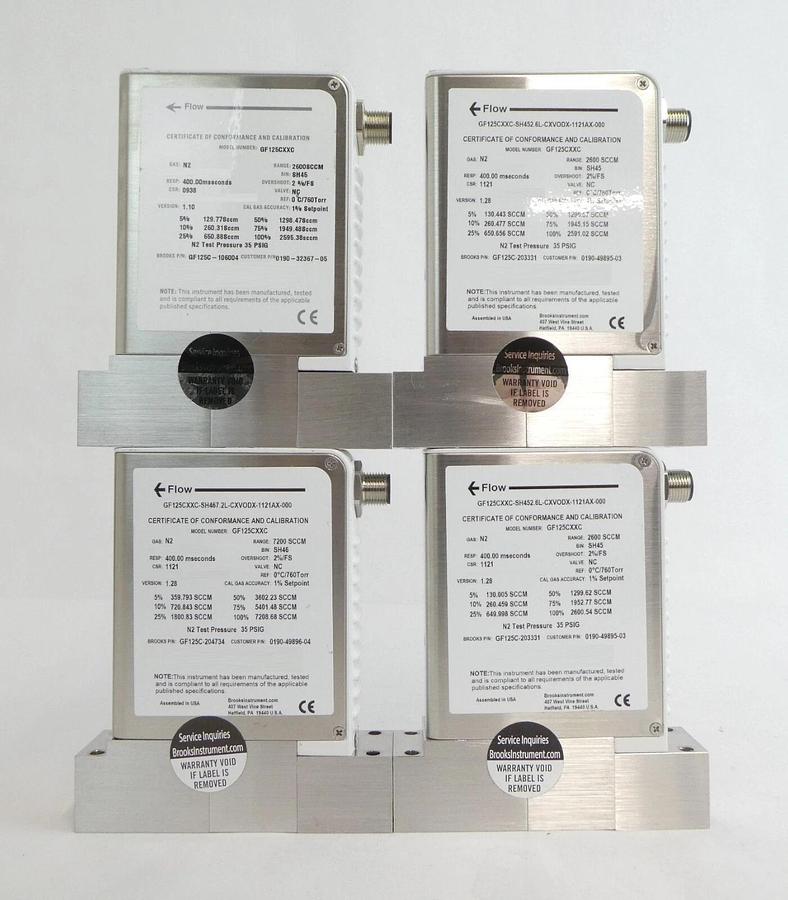 Used Brooks GF125C Mass Flow Controller MFC GF125CXXC Lot of 11 Working Surplus