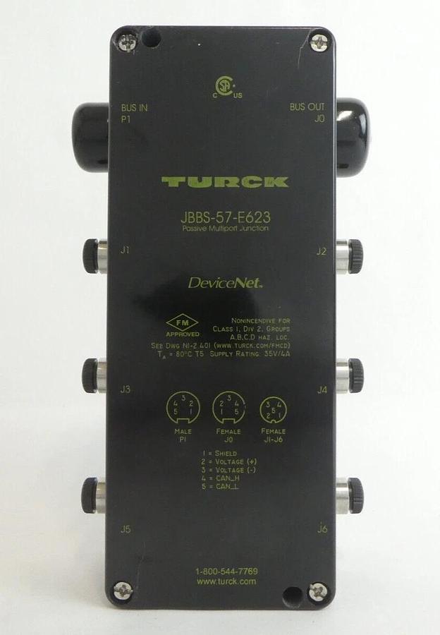 Turck JBBS-57-E623 DeviceNet Multiport Junction Box Lot of 5 New Surplus