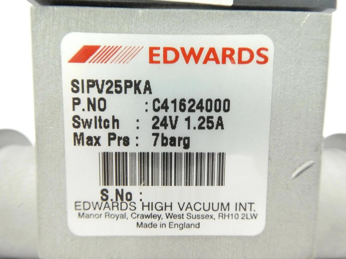 Used Edwards C41624000 Vacuum Isolation Valve SIPV25PKA Working Surplus