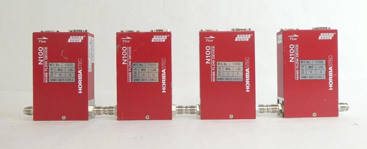 Used Horiba STEC N100 Mass Flow Controller MFC SEC-N126MGR Lot of 10 Working Surplus
