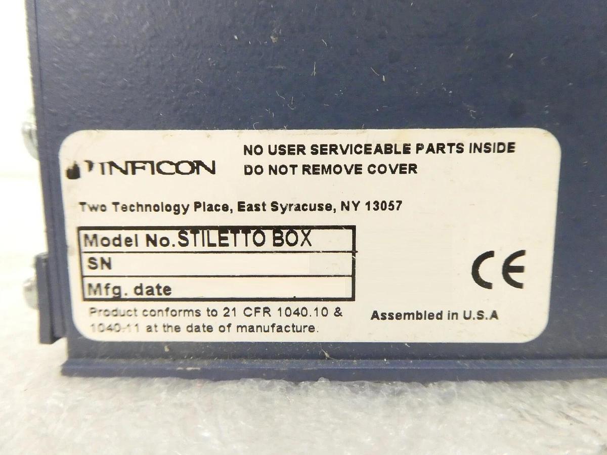 Used Inficon Stiletto Box Scanning-Laser Particle Detector Untested Spare Surplus