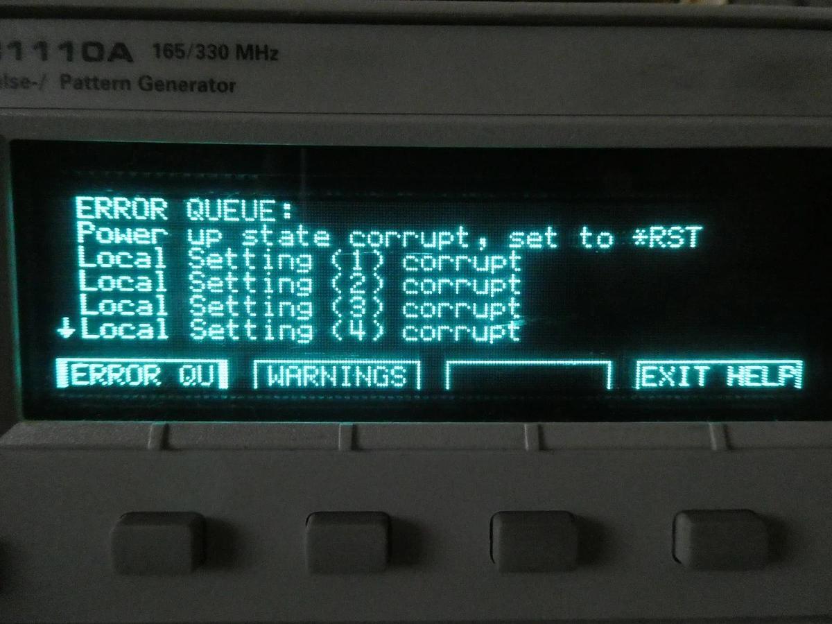 Used Agilent 81110A Pulse Pattern Generator 165/330 MHz with 81111A Modules Untested