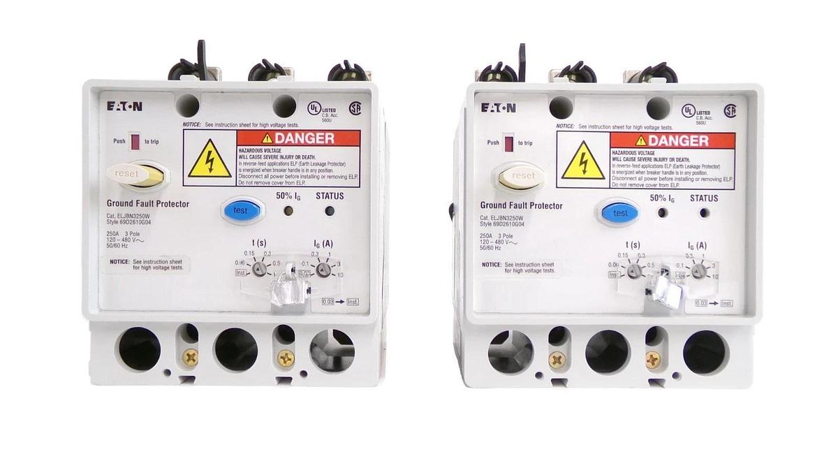 Eaton ELJBN3250W Ground Fault Protector Lot of 2 New