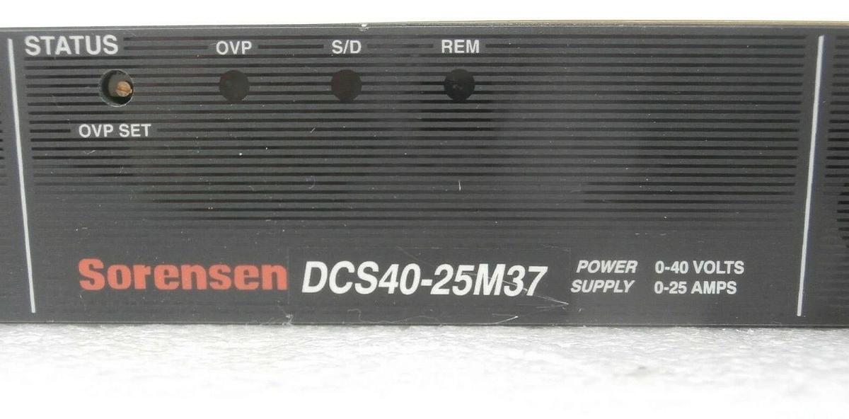Used Sorensen DCS40-25M37 DC Programmable 1kW Power Supply AMAT Working Surplus