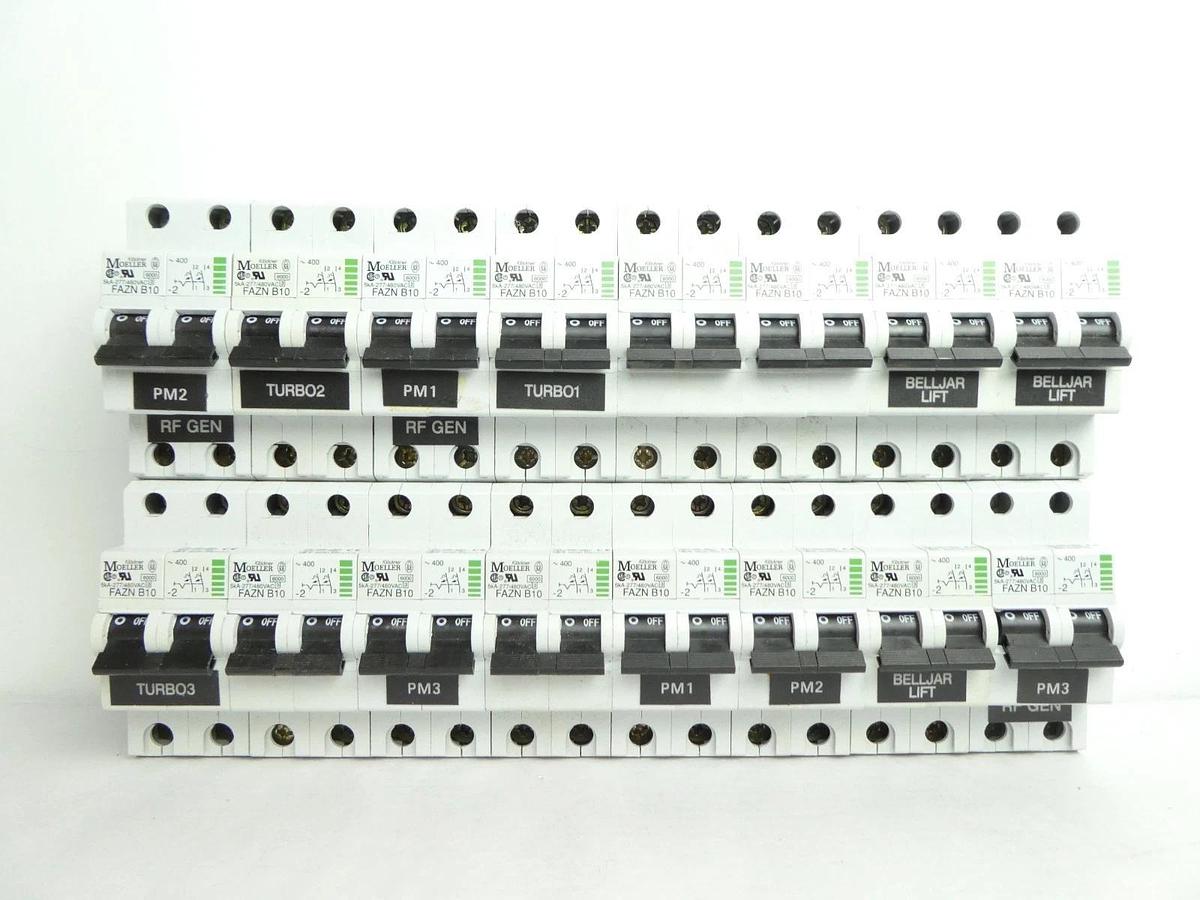 Used Moeller Klockner FAZN B10-2 Circuit Breaker Lot of 16 Used Working