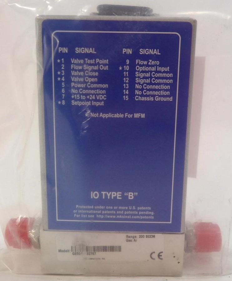 MKS Instruments GE50A-32797 Mass Flow Controller MFC 200 SCCM Ar New