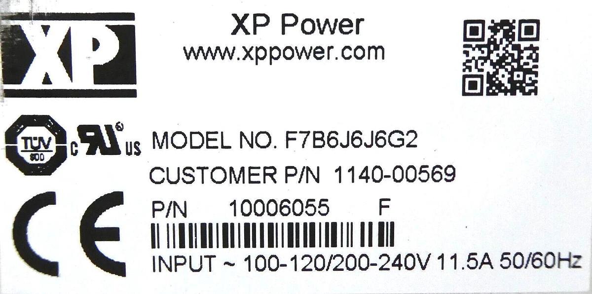 Used XP Power F7B6J6J6G2 DC Power Supply Assembly AMAT 1140-00569 Working Surplus
