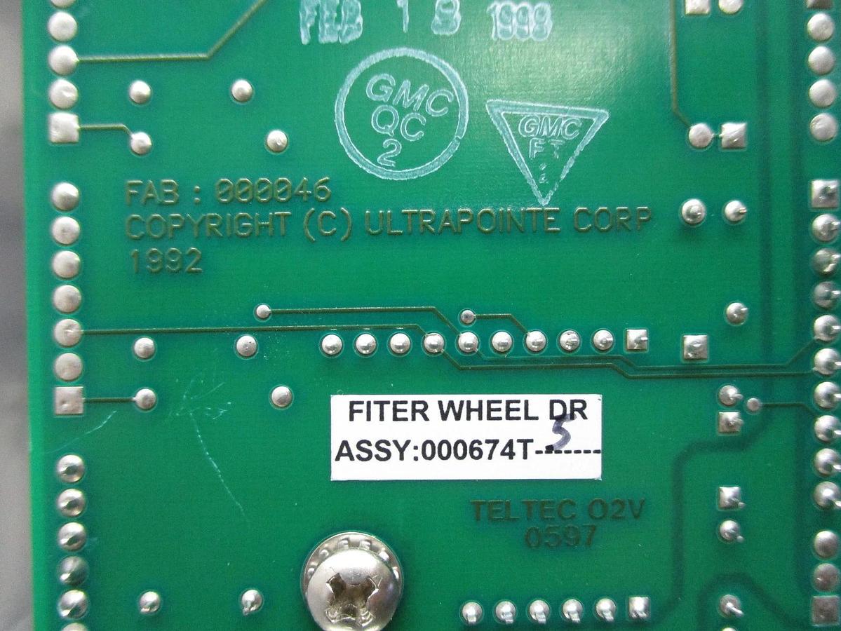 Used Ultrapointe 000674T5 Filter Wheel Driver Board PCB KLA-Tencor CRS-1010S Used