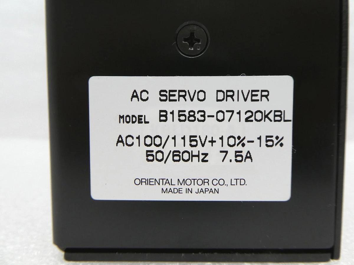 Used Oriental Motor B1583-07120KBL AC Servo Driver VEXTA Working Surplus