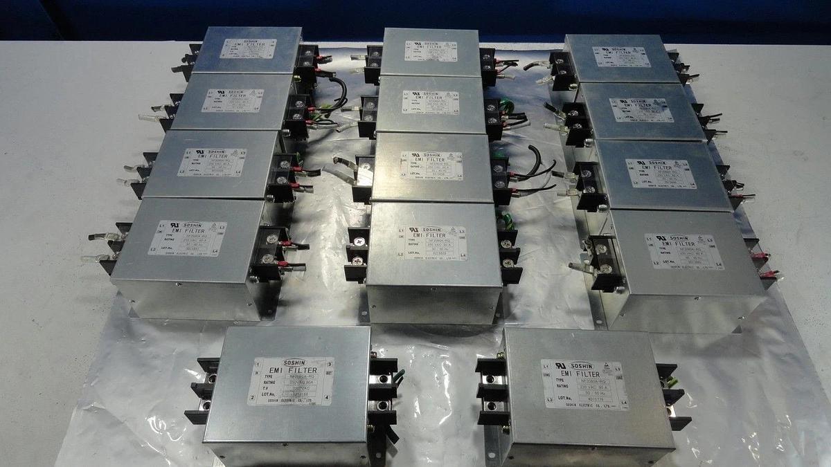 Used Soshin Electric NF2080A-RQ EMI Filter Reseller Lot of 14 Used Working