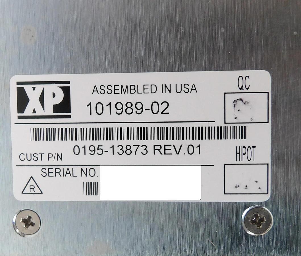 Used XP Power 101989-02 DC Power Supply AMAT Applied Materials 0195-13873 Working