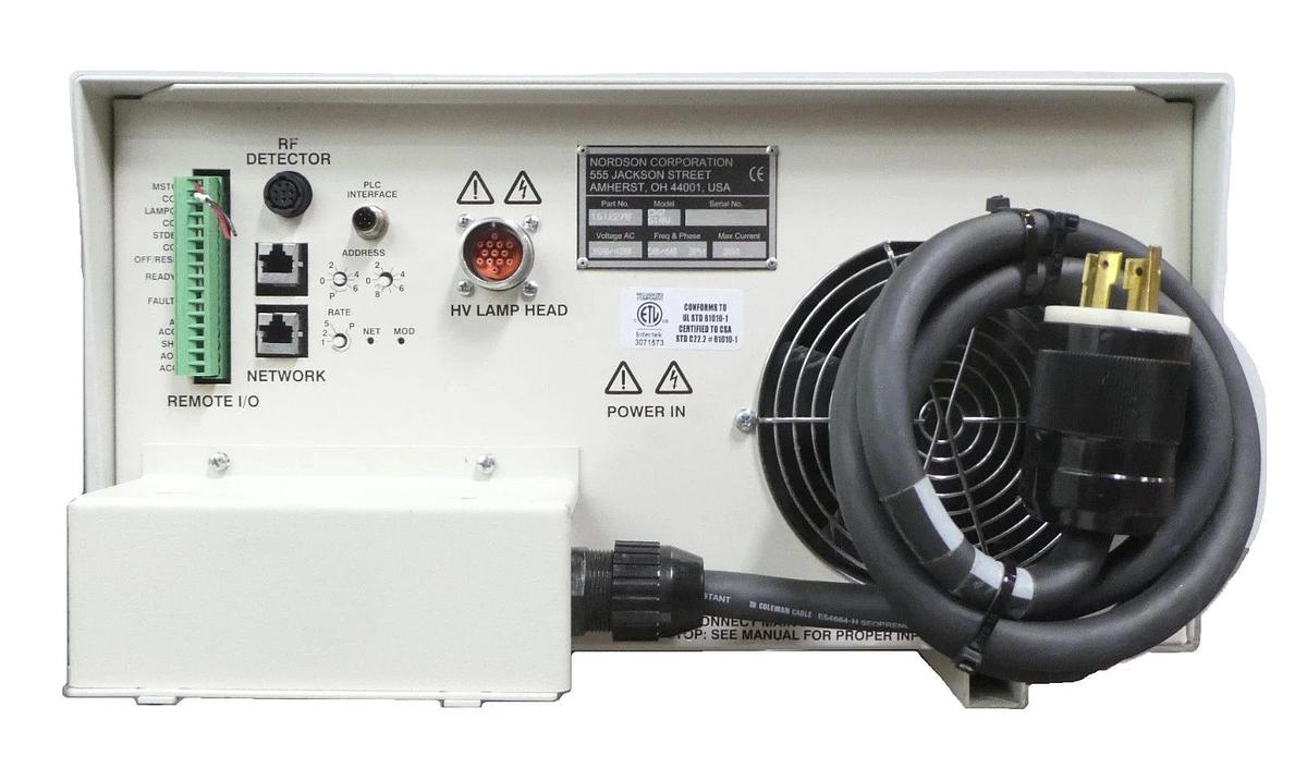 Used Nordson 1612278 UV Curing Systems MPS2-610V CoolWave 2 CW2 610V Working Surplus