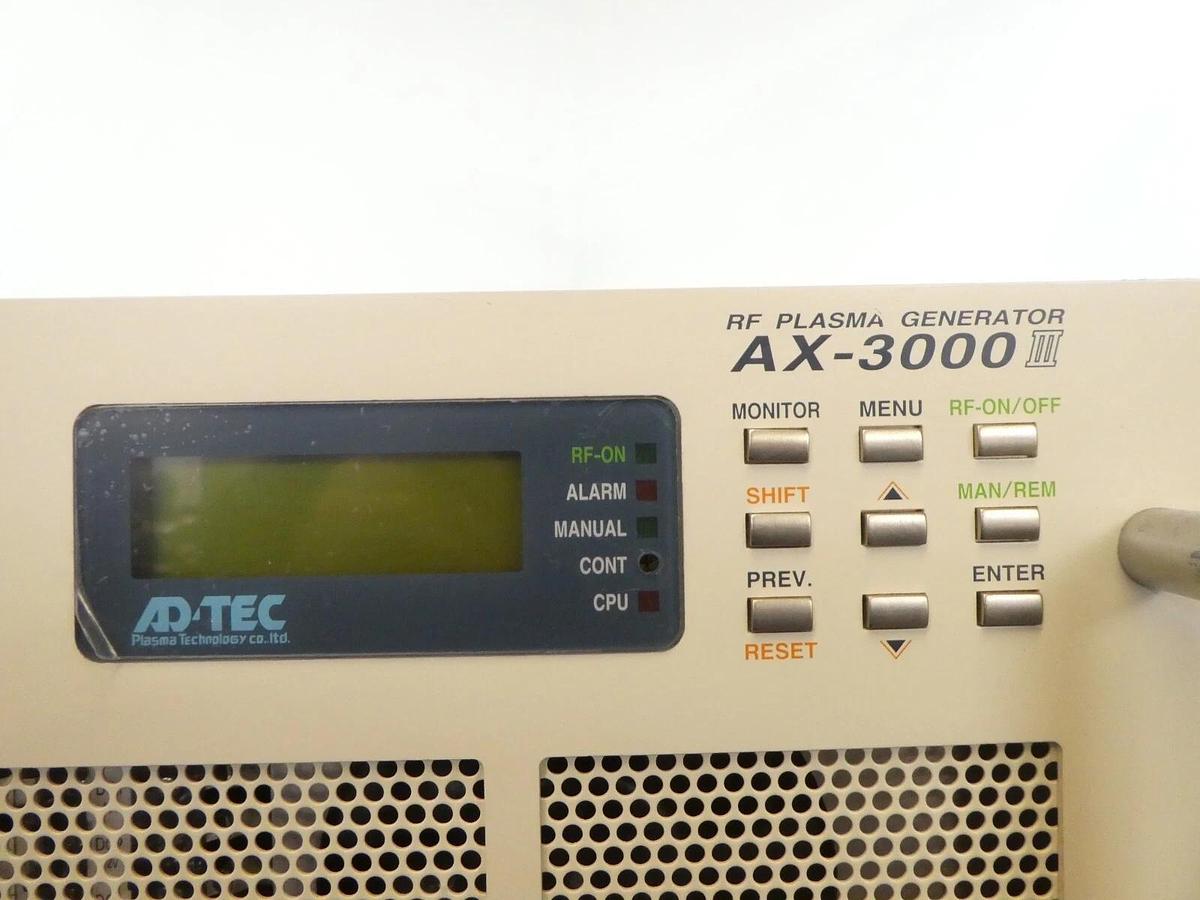 Used ADTEC Plasma Technology AX-3000III RF Plasma Generator AMAT 0190-24250 Surplus