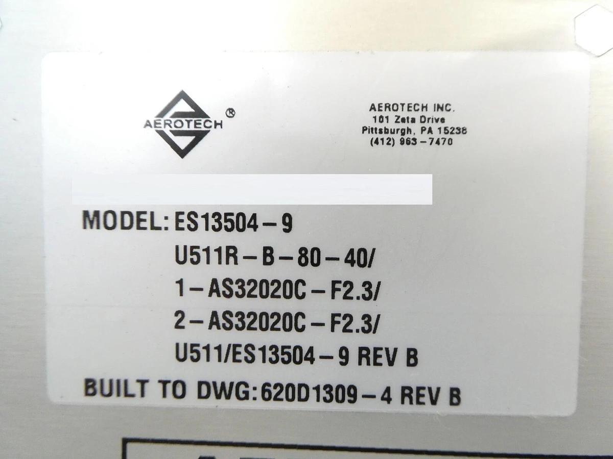 Used Aerotech ES13504-9 Multi-Axis Motion Controller UNIDEX 511 U511R-B-80-40 Surplus